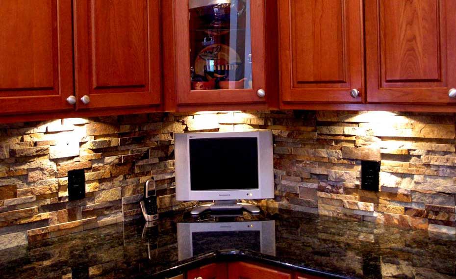 Norstone Stacked Stone Veneer Rock Panels for Kitchen Backsplash