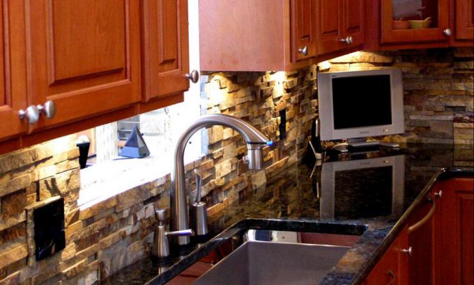 Norstone Stacked Stone Veneer Rock Panels for Kitchen Backsplash